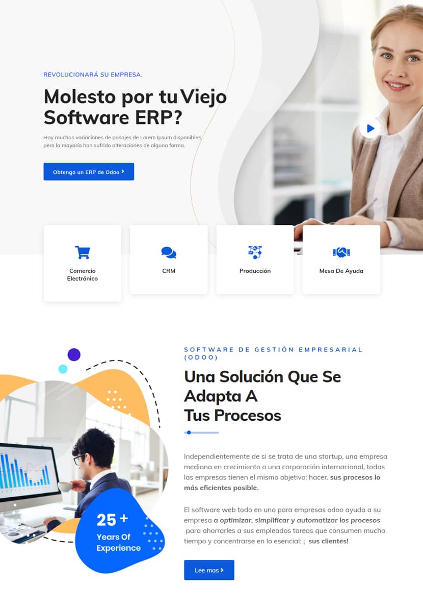 Diseño web software ERP