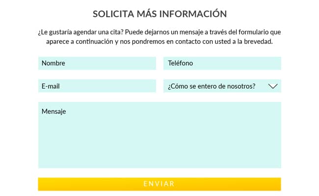 Portafolio galería web formulario de contacto