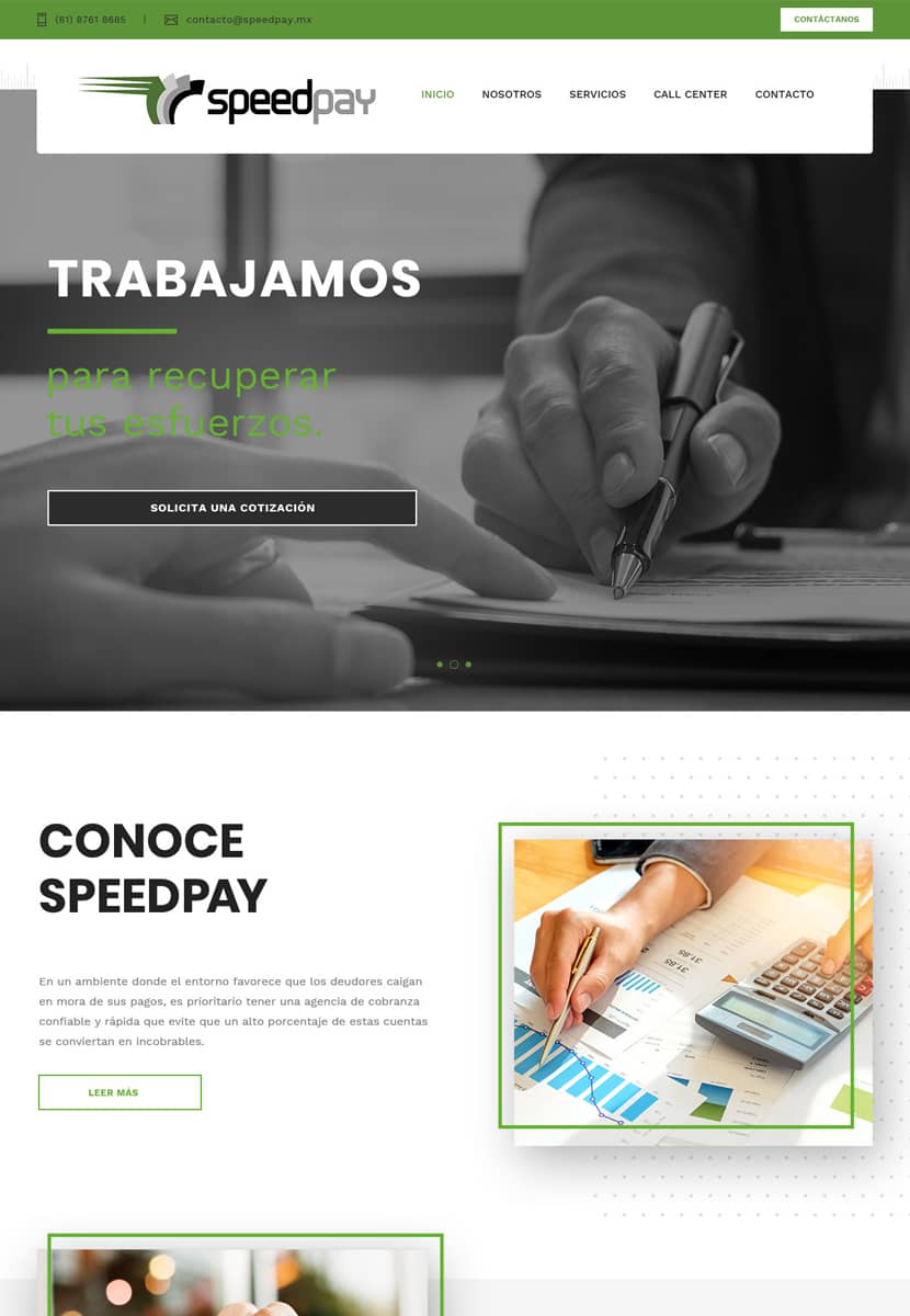 Diseño de página web Speedpay